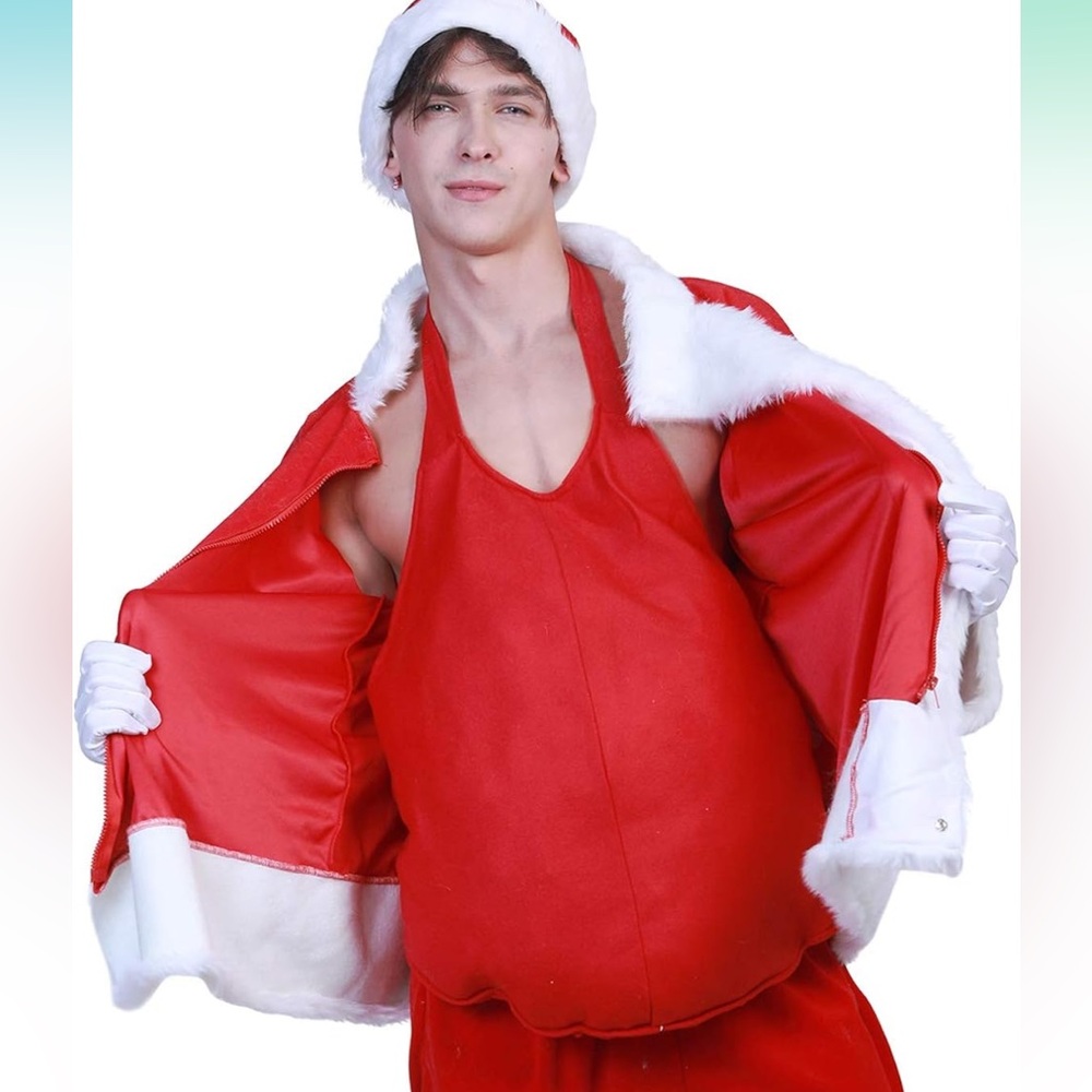 EraSpooky Santa Claus Belly Accessory Fake Padded Belly Halloween Christmas Fun - Picture 2 of 11